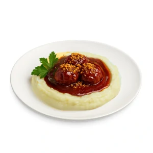 Митболы с картофельным пюре