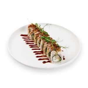 Краб/креветка темпура/ореховая заправка